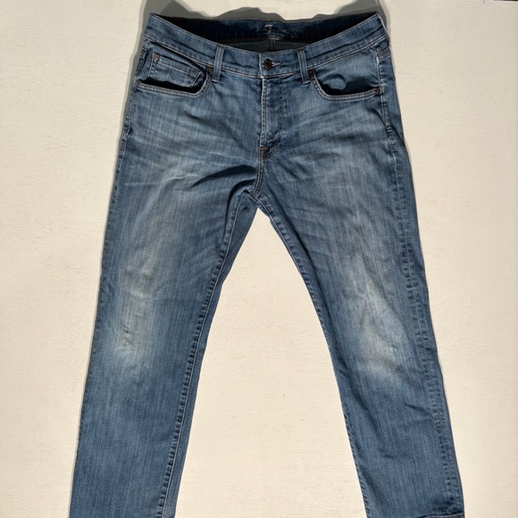 7 For All Mankind Light Blue Standard Jeans - Picture 1 of 8